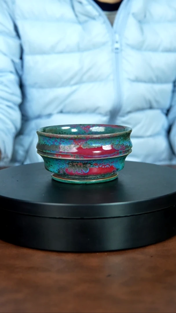 953号/禹州神垕特产】郭义兴原矿原产地钧瓷茶具