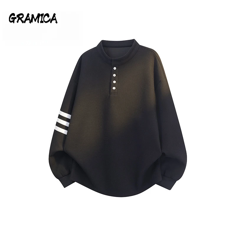 GRAMICA春季美式重磅情侣款卫衣潮流圆领套头百搭休闲上衣
