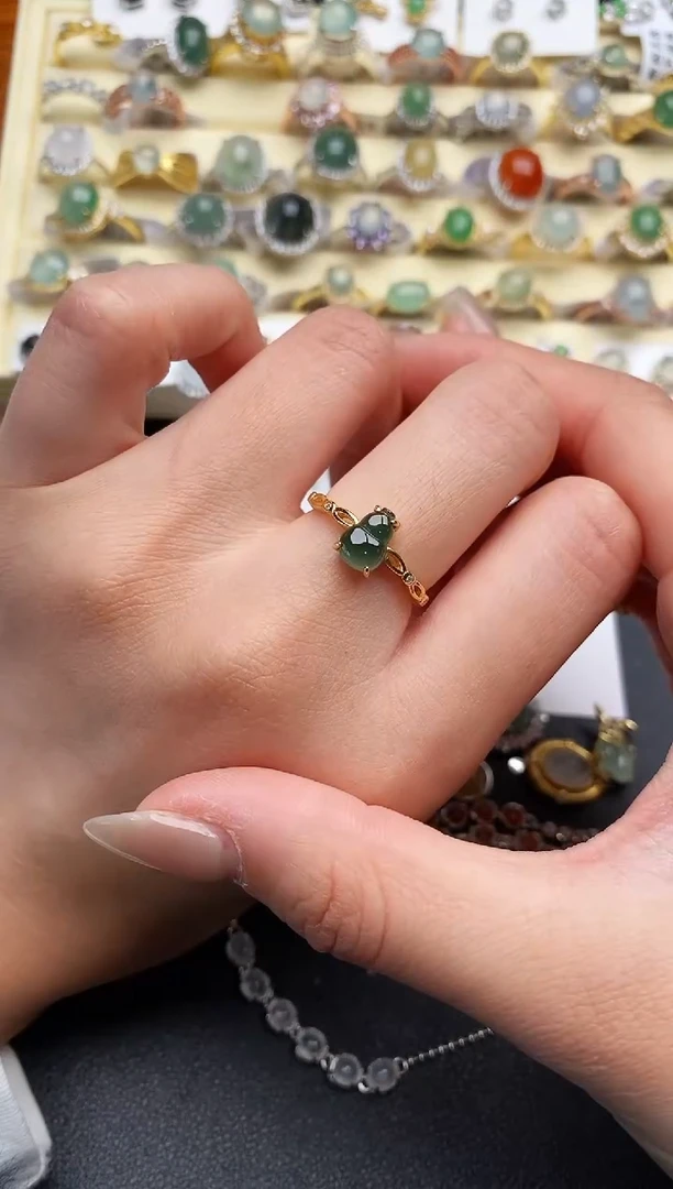 【闪购商品】翡翠戒指银S925镶嵌111111111+5