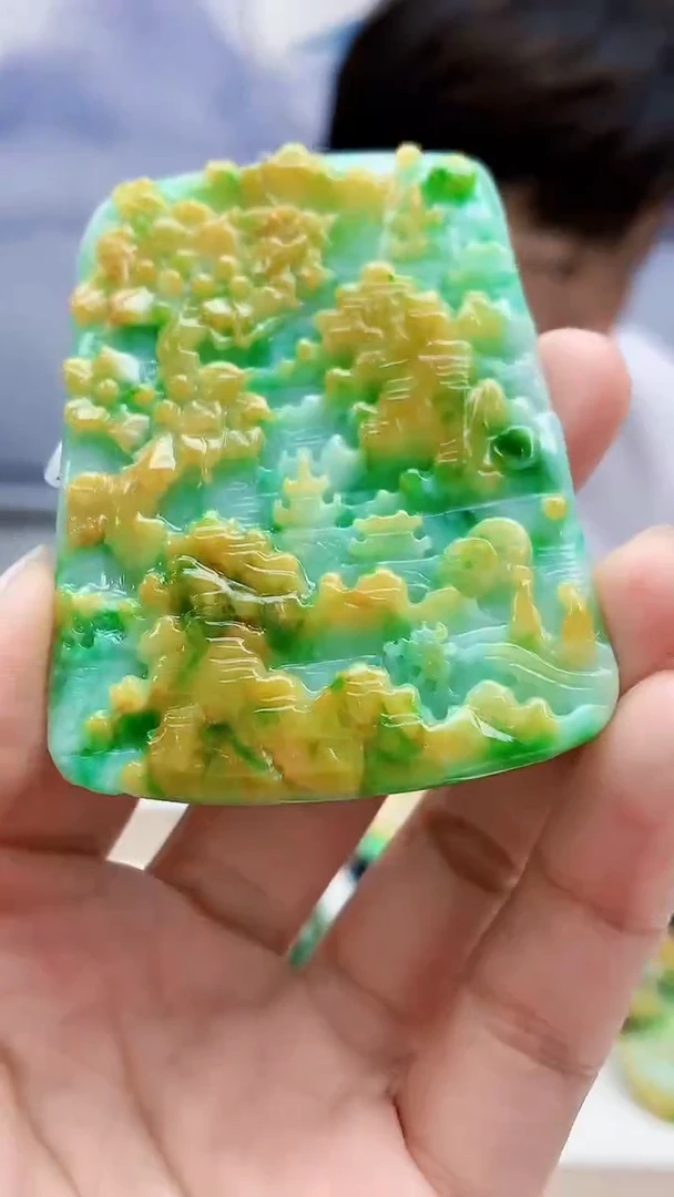 未镶嵌定制翡翠5145lr-毛货挂件31