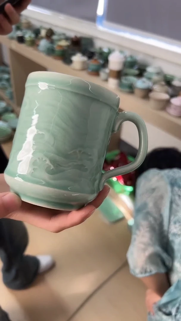 龙泉云间青瓷小米茶器