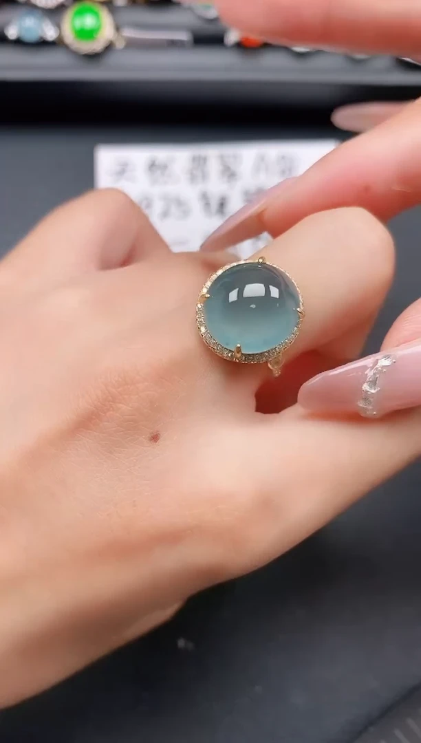 银S925镶嵌戒指翡翠1111