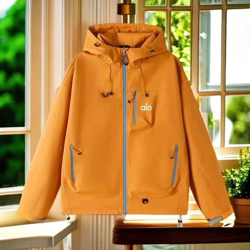 alo户外软壳冲锋服男女同款2025秋新款潮牌徒步骑行登山夹克外套