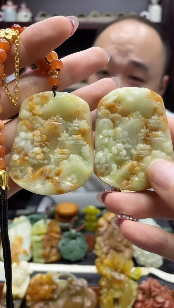 未镶嵌岫玉吊坠多样性发*货拍一发一