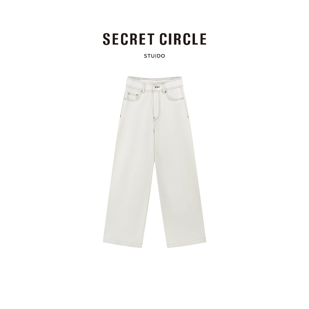 SECRET CIRCLE·秘社 复古宽松纯色百搭通勤直筒裤B1082