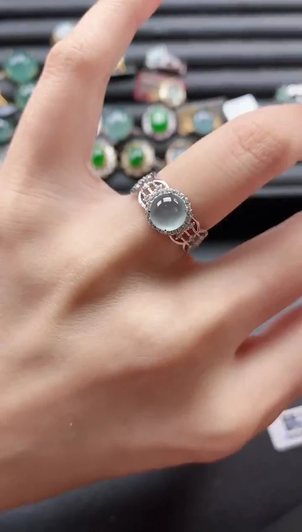 【闪购商品】翡翠戒指银S925镶嵌51511