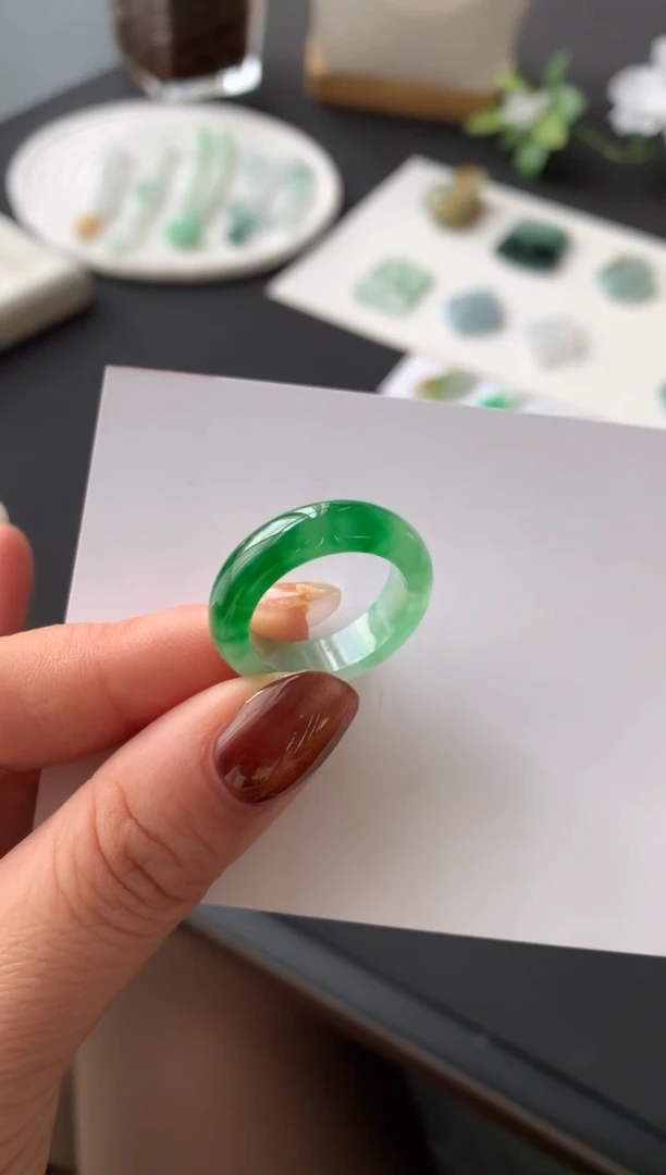 未镶嵌定制翡翠圈口17