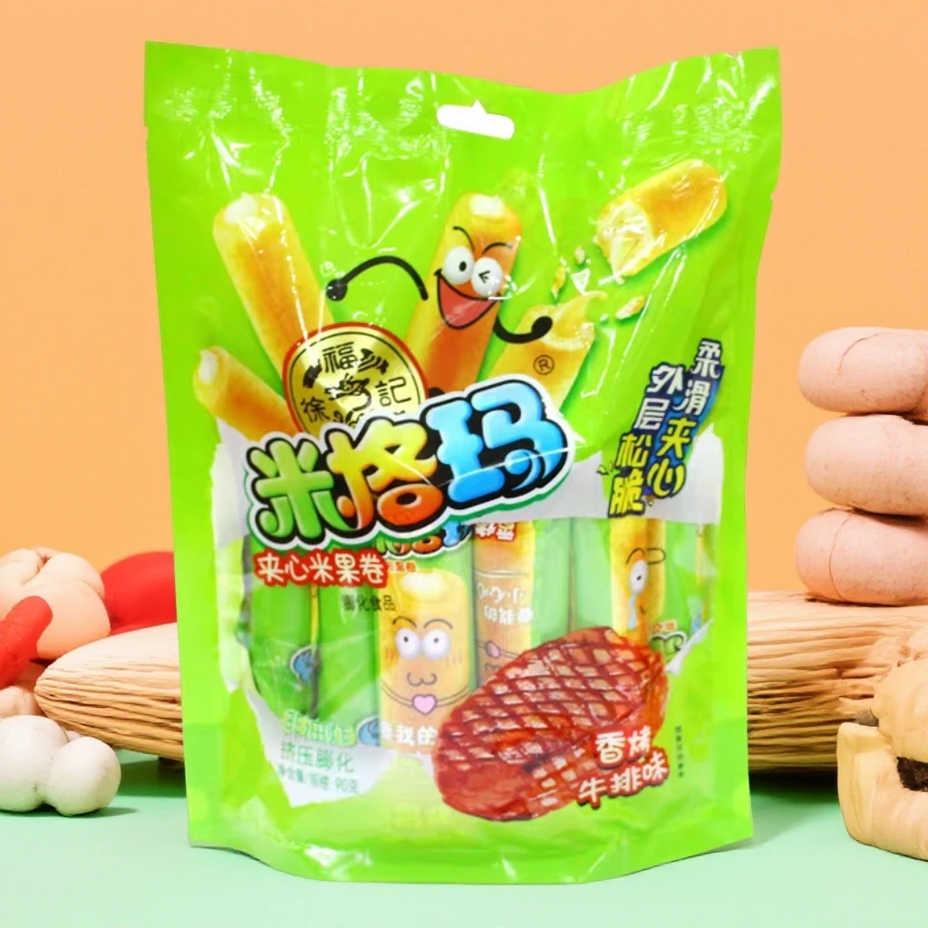 【26-04-14到期】徐福记米果卷香烤牛排90克*4