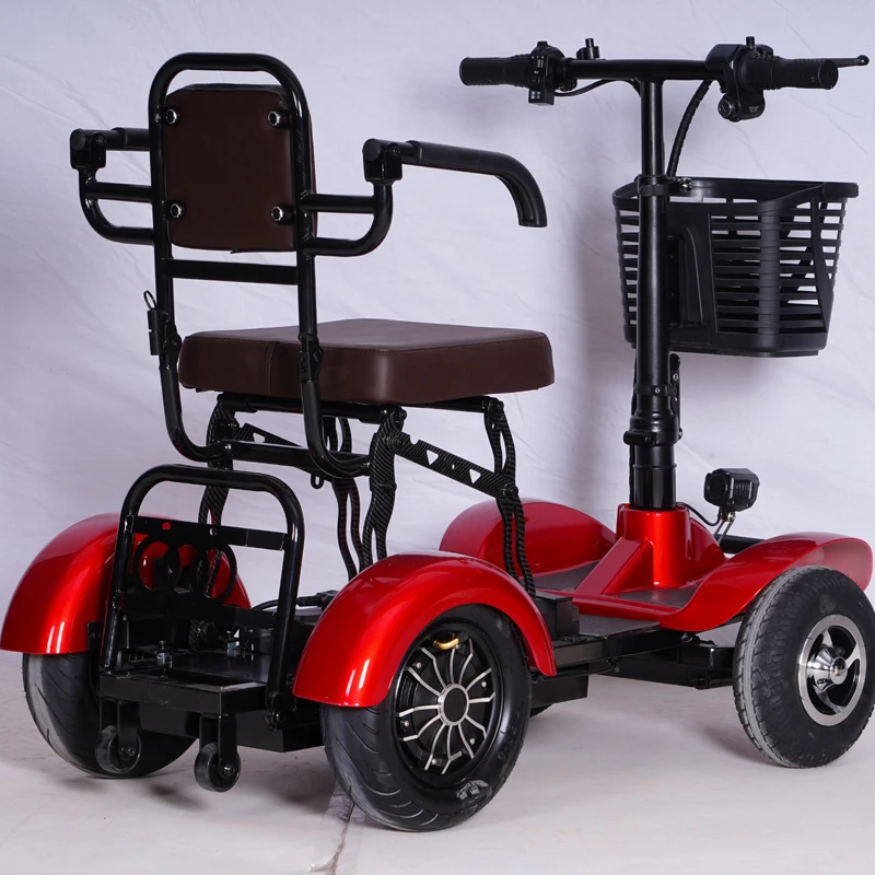 新款四轮可折叠老年代步电动车适合成人四轮电动车使用