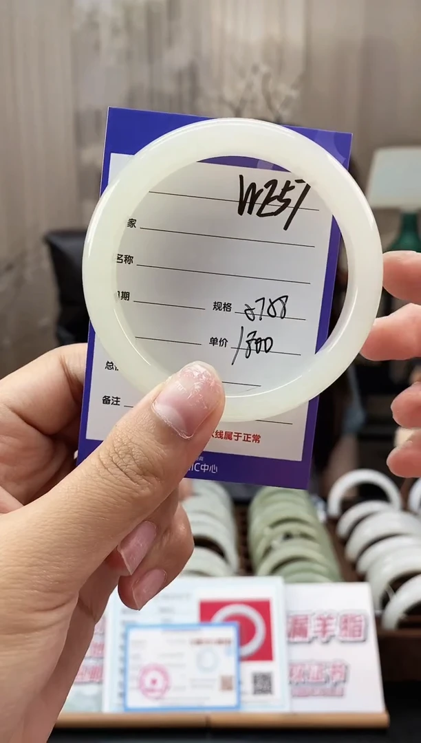 未镶嵌手镯和田玉WE57微色差