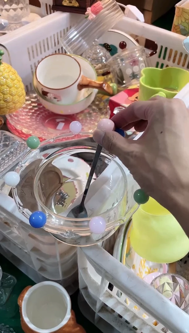 其他彩珠碗甜品碗送勺子