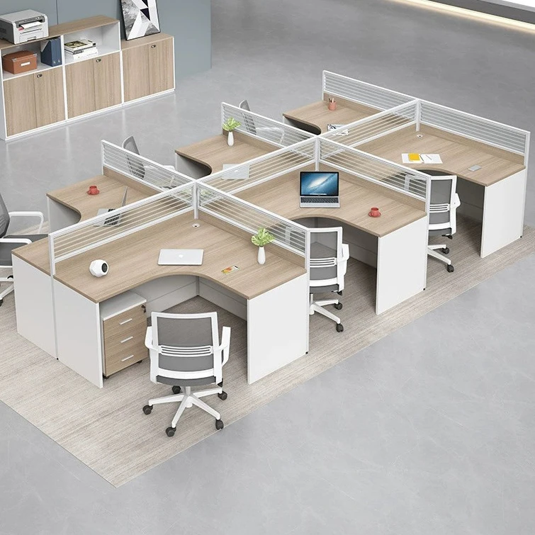 定制办公桌工位屏风简约现代卡座四六人位办公桌子办公室桌椅组合