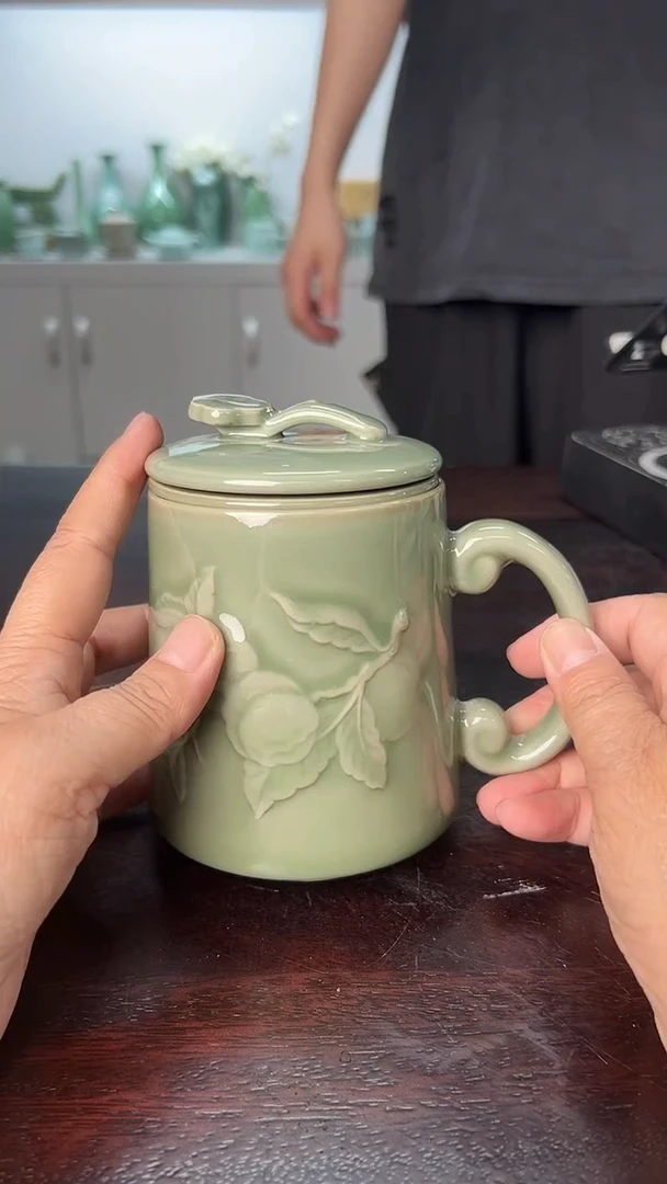 龙泉云间青瓷小米茶器