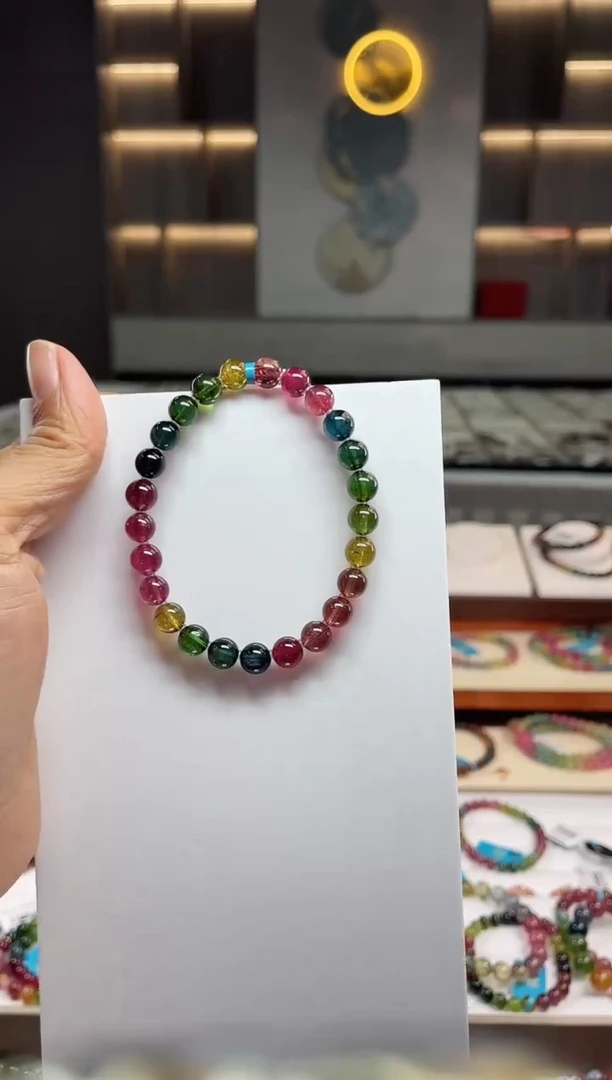 单圈手串未镶嵌碧玺（多样性发一条）Q