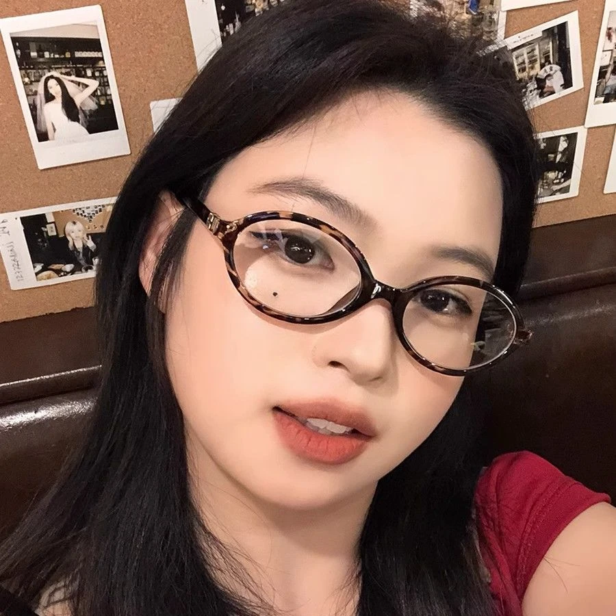 张元英同款书呆子素颜眼镜框女款复古方圆脸加宽大脸显脸小防蓝光