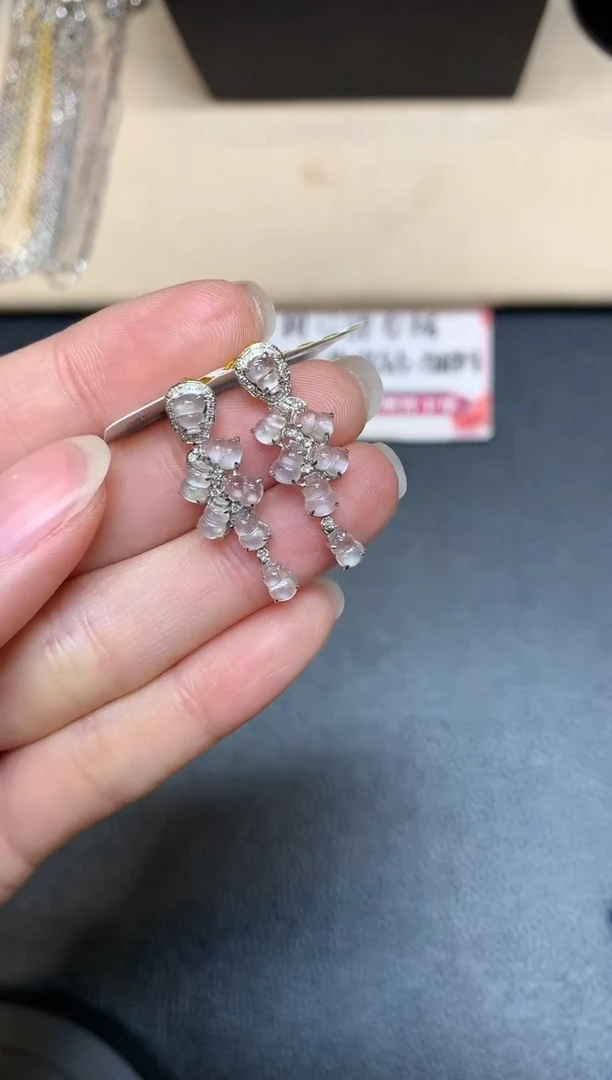 【闪购商品】翡翠耳饰18K金镶嵌【无鉴赏期
