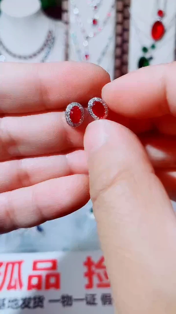 未镶嵌耳饰红宝石红宝石277
