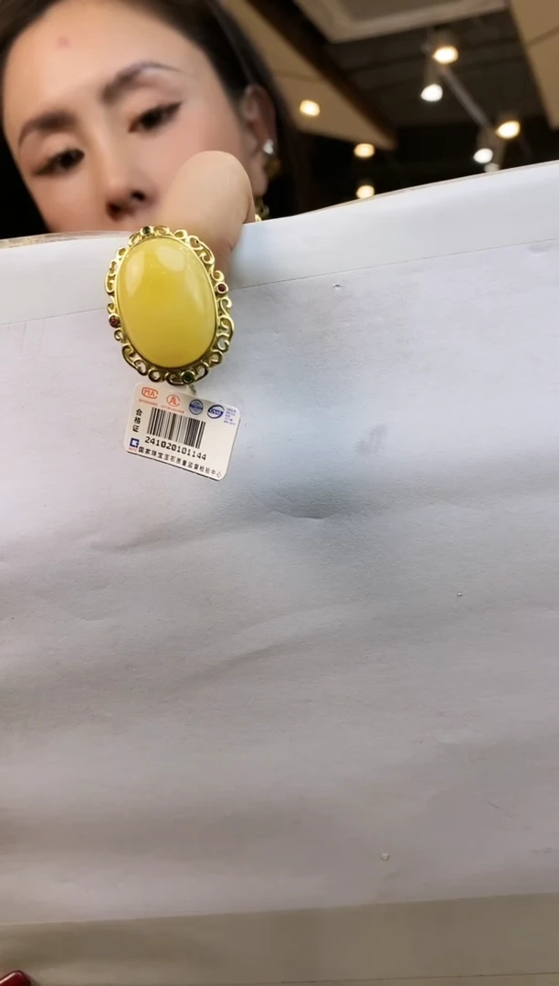 【闪购商品】琥珀戒指未镶嵌多样性发一