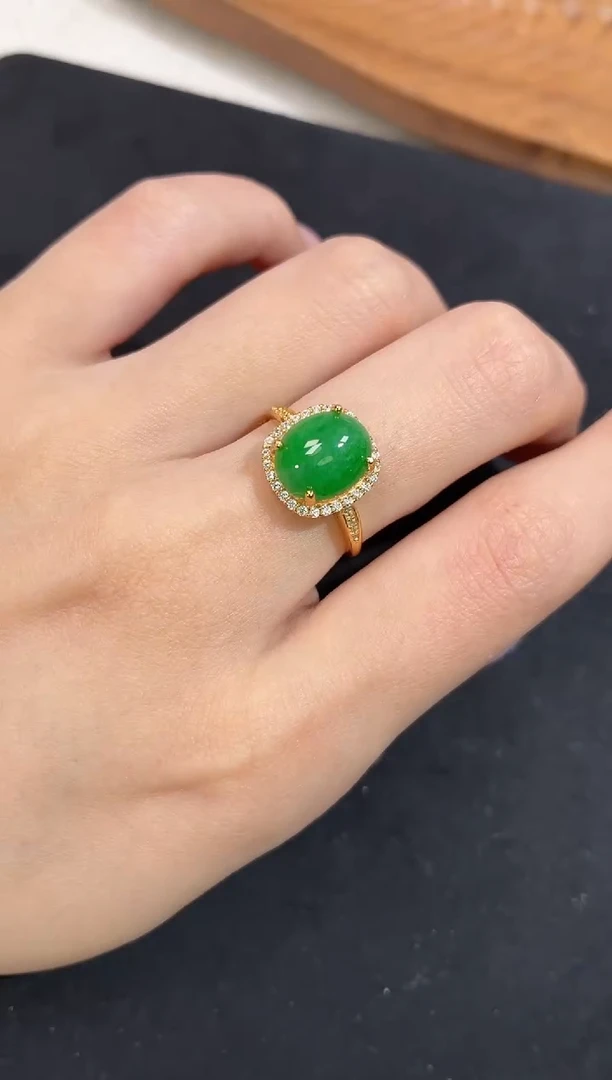 银S925镶嵌戒指翡翠L****X戒指