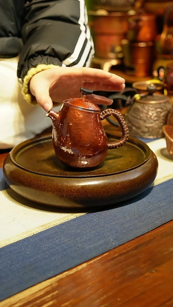 【闪购商品】纯紫铜倔强泡茶壶