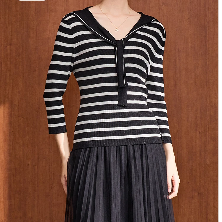 MY TENO/马天奴VDA846SWH0长袖针织显瘦气质时尚百搭春季针织衫