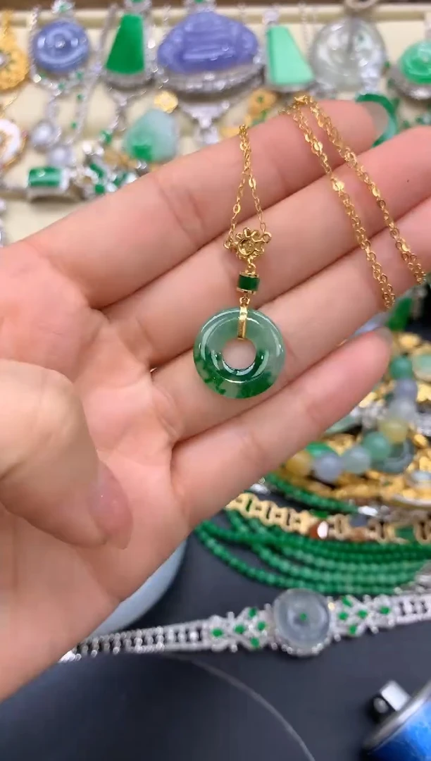 【闪购商品】翡翠颈饰18K金镶嵌354-中国好珍宝