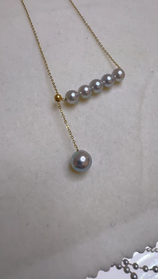 套链18K金镶嵌海水珍珠多样性团购发一件