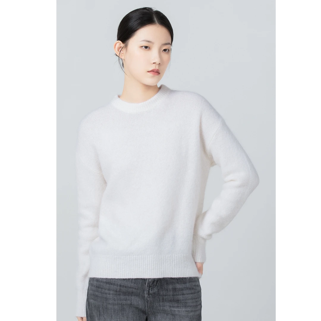 【YIFINI】马海毛宽松打底毛衫新款百搭保暖针织衫B10M3944