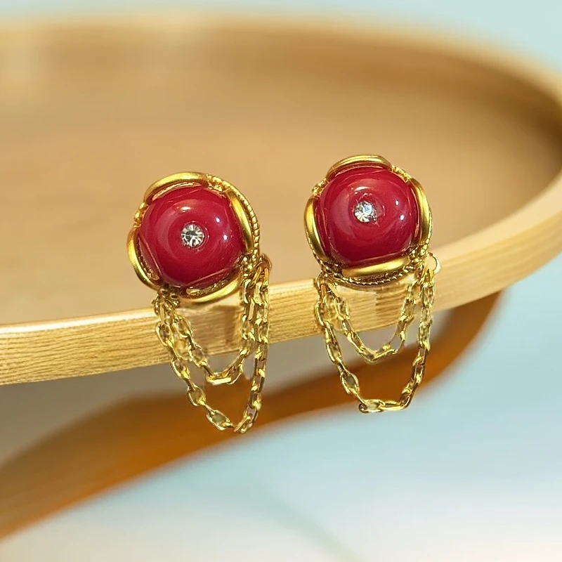 铜合金耳饰 新款耳钉简单大气