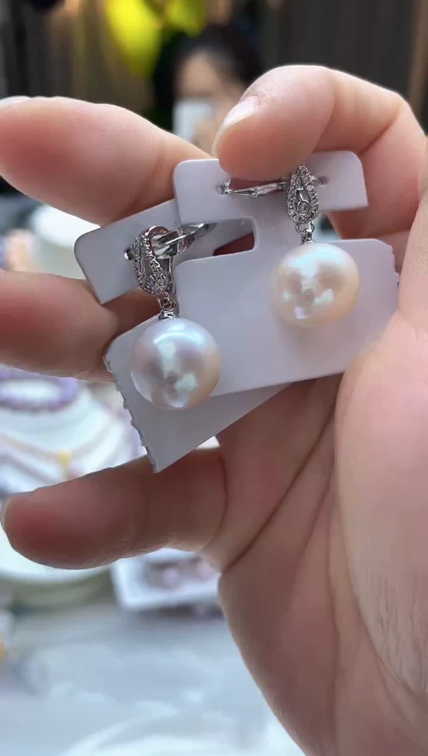吊坠(不含链)未镶嵌淡水珍珠13mm+白珠万能扣（多样性发一）