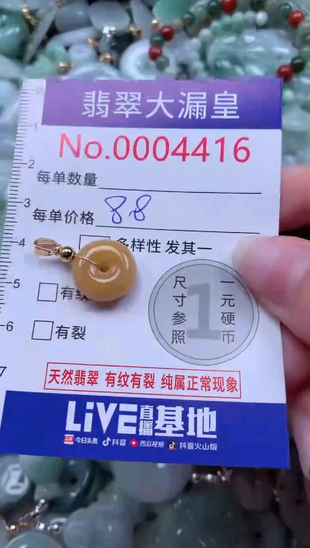 翡翠未镶嵌吊坠(不含链)4416