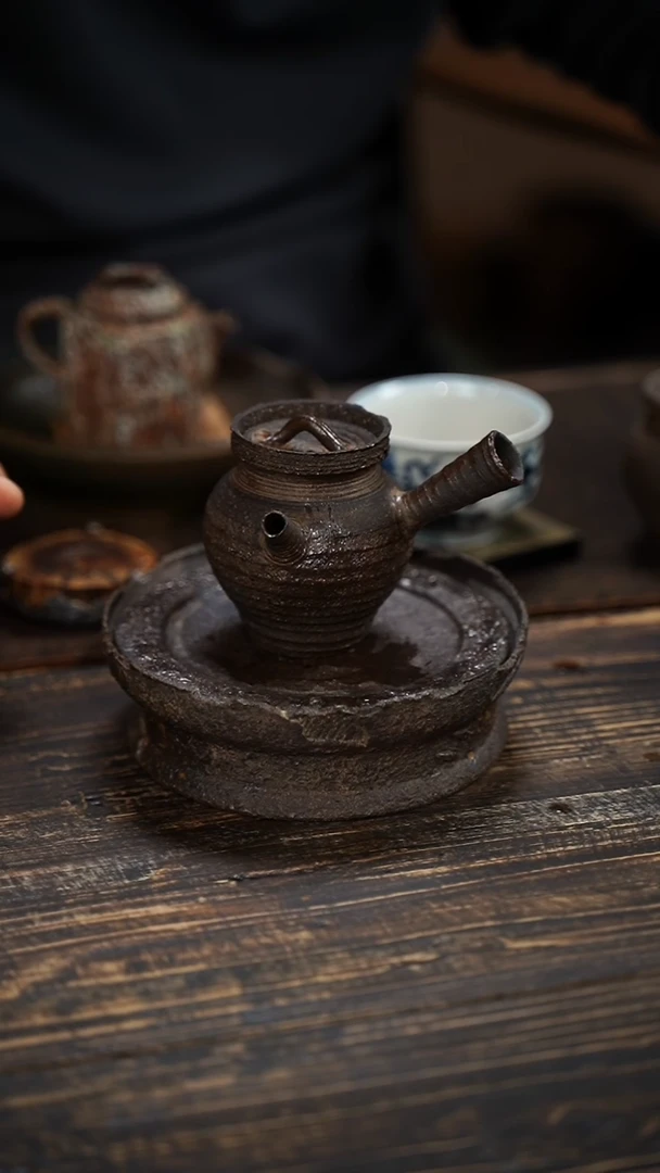 全手工制作 南蛮 侧把壶  135c