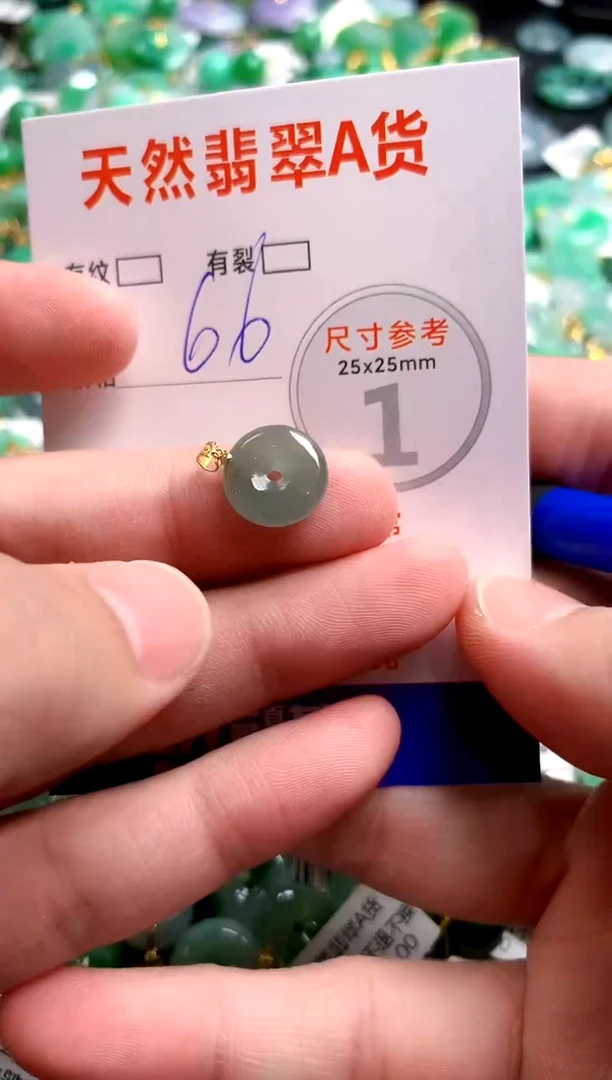 翡翠18K金镶嵌颈饰14006164