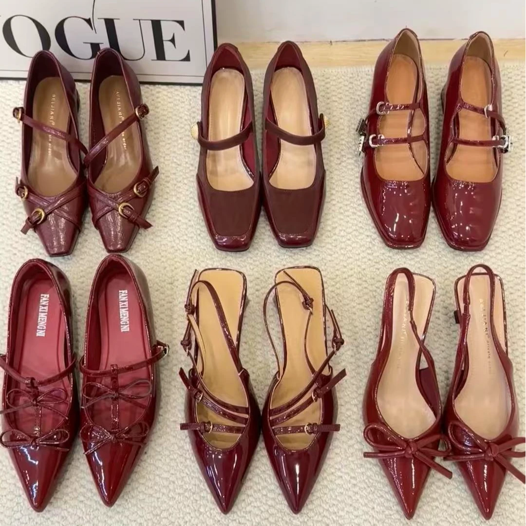 时装凉鞋夏季一脚蹬露趾凉拖鞋中跟纯色凉鞋低帮百搭半拖细跟