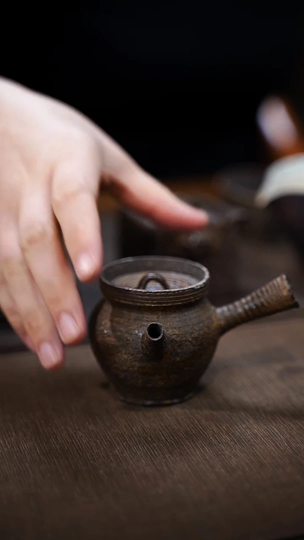 全手工制作  南蛮侧把壶