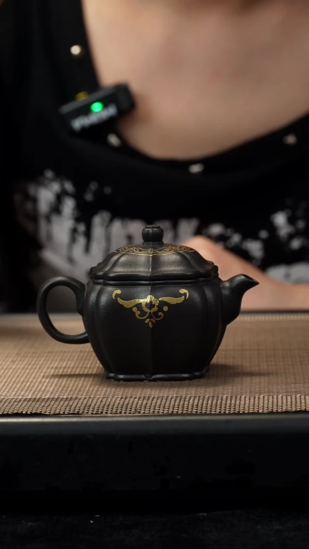 茶壶紫砂朱泥捂灰筋纹汉瓦100CC