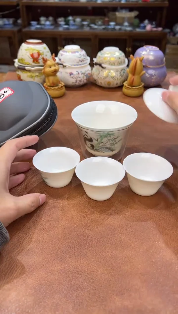 真的很便宜会开片的旅行茶具