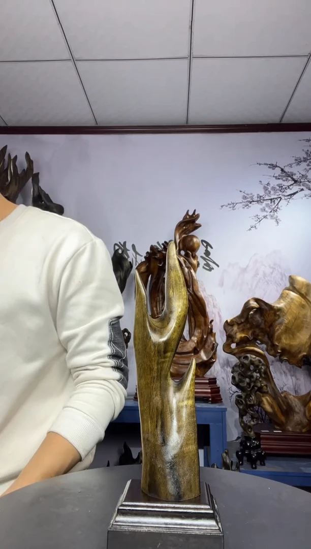 金丝楠木雕款J****a金丝楠木工艺品摆件