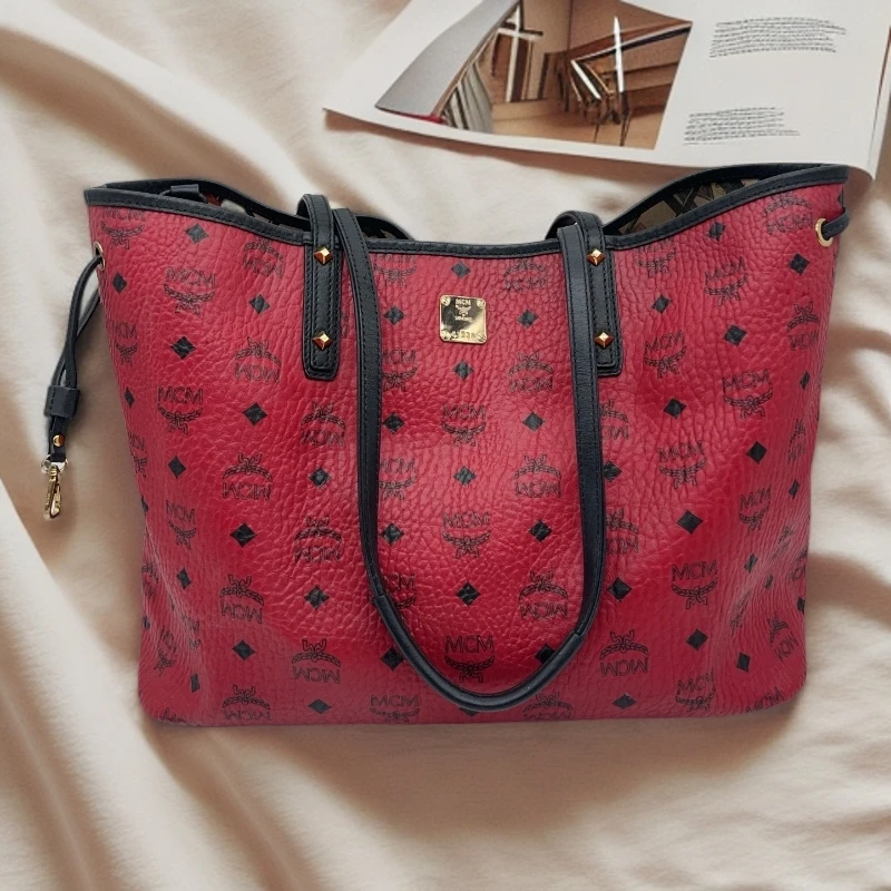 95新 MCM 红色托特包 1604 5881