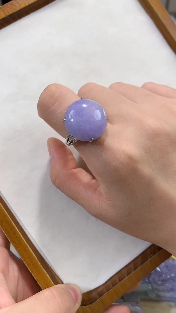 银S925镶嵌戒指翡翠戒指