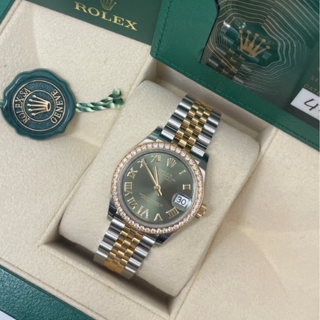 99新 Rolex/劳力士 小花6珊 劳力士日志型系列自动机械腕表31mm