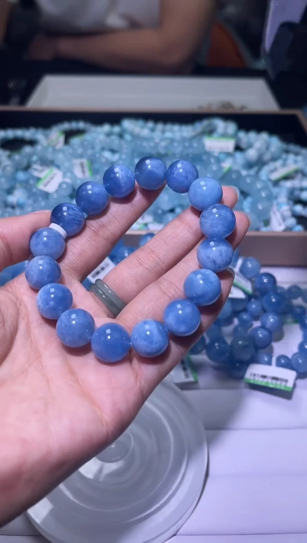 1海蓝宝石（处理）J136-13mm海蓝宝单圈-多样性发其一