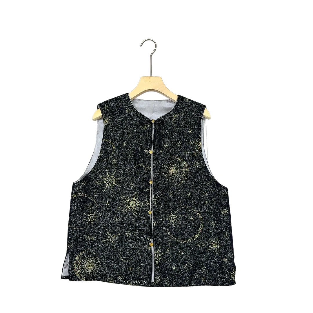 【100桑蚕丝】（黑色）丝毛马甲