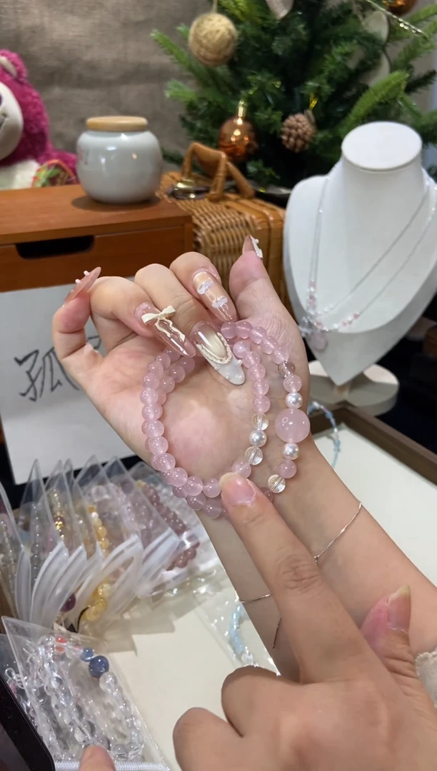 水晶手串未镶嵌孤品捡漏均匀瑕疵介意勿拍