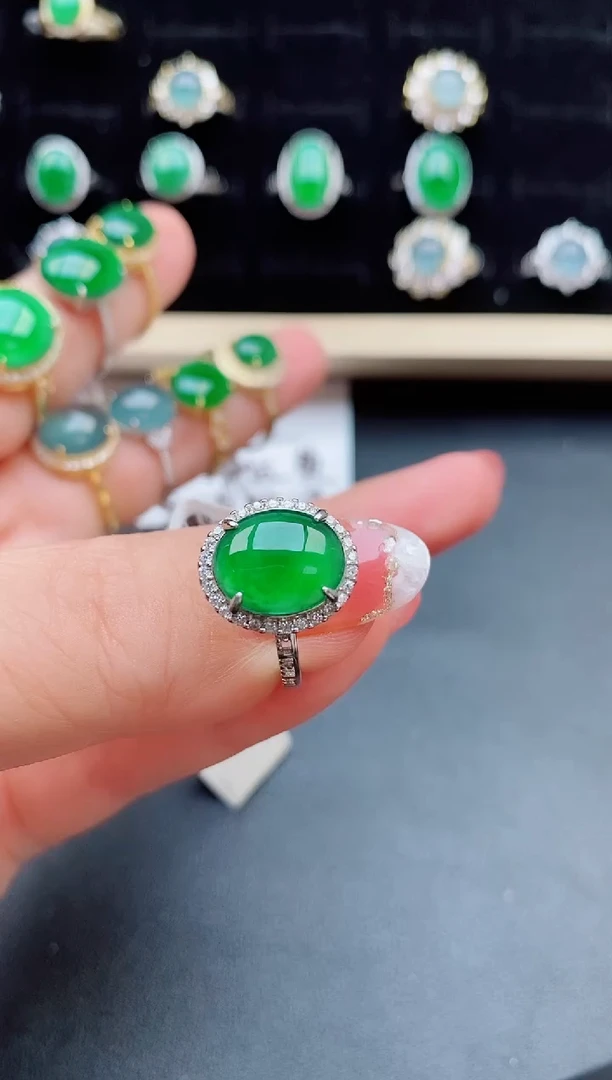 【闪购商品】翡翠戒指银S925镶嵌11111111
