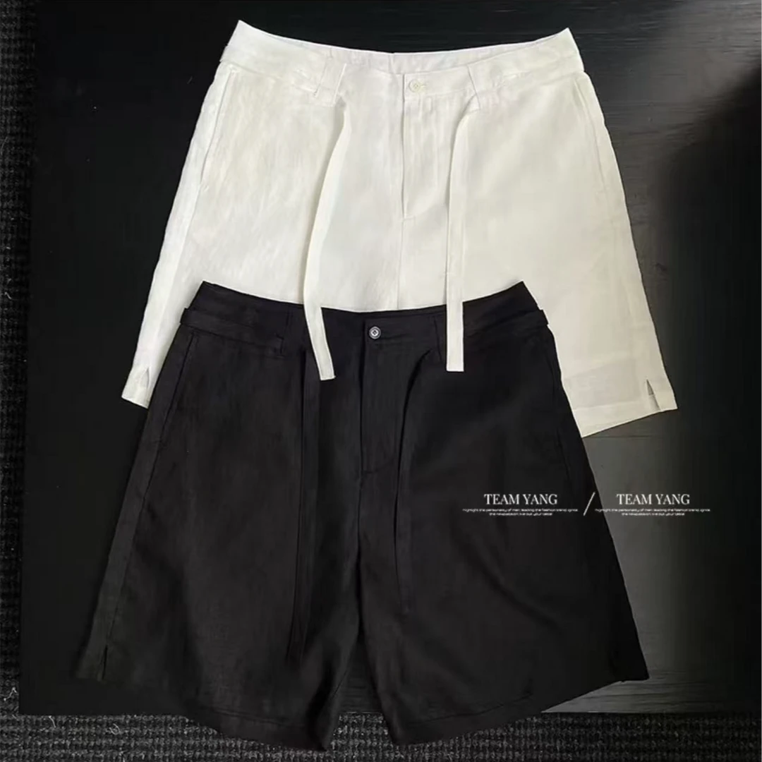 Team Yang-25年夏季新款度假系列满分亚麻松弛感百搭单品短裤5008