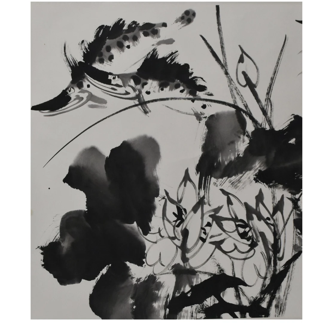 HM7029 许老 有余图 69X64cm 纸本立轴