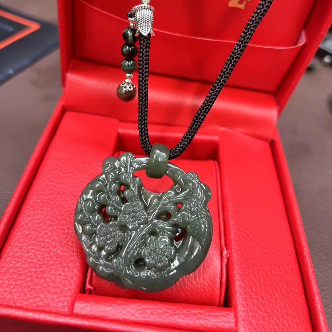 和田玉 喜上眉梢 项链 尺寸48*45 （多样性发货发一件）