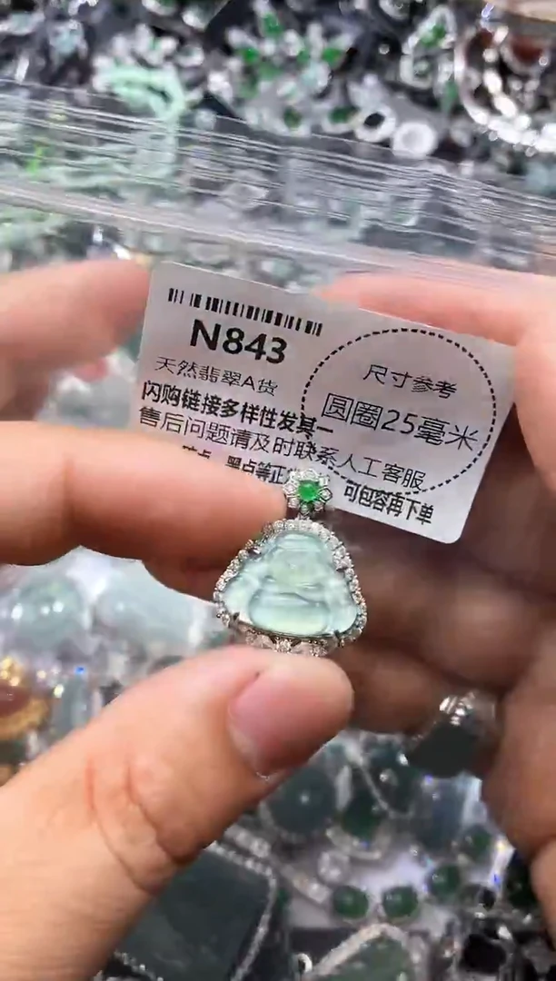 翡翠未镶嵌颈饰N843吊坠