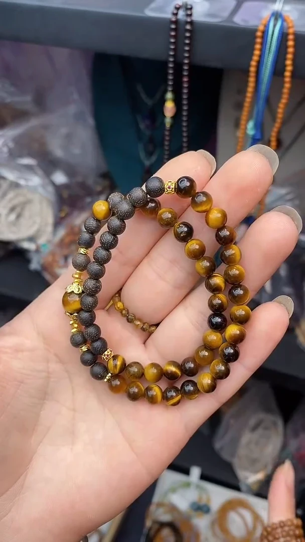 木变石手串未镶嵌虎眼石6mm双圈-沉